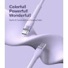 Fast Charging Pastel Cable USB-C/USB-C 2 m Violetti