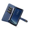 Galaxy S8 Plus Kotelo PU-nahka Irrotettava Kuori Korttitasku Ulkopuoli Sininen