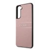Samsung Galaxy S21 FE Kuori Saffiano Metal Logo Vaaleanpunainen
