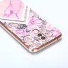 Huawei Mate 20 Lite Suojakuori TPU-materiaali-materiaali DiamantKuvio Motiv Vaaleanpunainen Blomma och MArmori