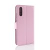 Huawei P20 Kotelo PU-nahka Litchi Vaaleanpunainen