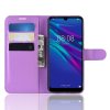 Huawei Y6 2019 Kotelo Litchi PU-nahka Violetti
