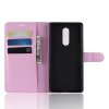 Sony Xperia 1 Suojakotelo Litchi PU-nahka Vaaleanpunainen