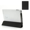 iPad (2/3/4) Smart Vikbart Kotelo PU-nahka Kovamuovi Musta
