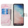 Samsung Galaxy S10 Kotelo Korttitasku Aihe Vaaleanpunainen Marmori