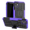 iPhone 11 Suojakuori Kovamuovi TPU-materiaali-materiaali Rengaskuvio Telinetoiminto Musta Violetti
