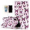 iPhone X/Xs Suojakotelo Korttitasku Motiv Vaaleanpunainen Fjärilar