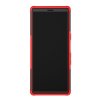 Sony Xperia 10 Plus Kuori RengasKuvio Telineellä Kovamuovi Punainen