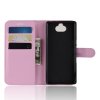 Sony Xperia 10 Suojakotelo Litchi PU-nahka Vaaleanpunainen