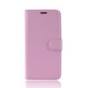 Sony Xperia 1 Suojakotelo Litchi PU-nahka Vaaleanpunainen