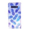 Samsung Galaxy S10 Suojakotelo Korttitasku Motiv Sininena Ananas