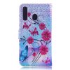 Samsung Galaxy A50 Suojakotelo PU-nahka Motiv Blommor och Fjäril