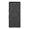 Sony Xperia 10 Plus Suojakuori DäckKuvio Stativ TPU-materiaali-materiaali Kovamuovi Musta