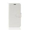 Samsung Galaxy Note 10 Plus Kotelo Litchi Korttitasku Valkoinen
