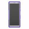 Sony Xperia 10 Suojakuori DäckKuvio Stativ TPU-materiaali-materiaali Kovamuovi Violetti