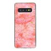 Samsung Galaxy S10 Skal Gulddetaljer TPU Motiv Rosa Marmor
