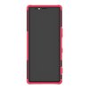 Sony Xperia 1 Suojakuori DäckKuvio Stativ TPU-materiaali-materiaali Kovamuovi Vaaleanpunainen