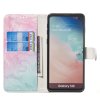 Samsung Galaxy S10 Kotelo Korttitasku Aihe Vaaleanpunainen ja Sininen KiviKuvio
