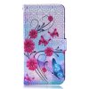Samsung Galaxy A50 Suojakotelo PU-nahka Motiv Blommor och Fjäril