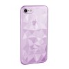 iPhone 7/8/SE Suojakuori TPU-materiaali-materiaali 3D Diamanttextur Läpinäkyvä Violetti