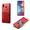 Samsung Galaxy A20E Kuori Korttitasku PU-nahka Punainen