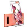 Samsung Galaxy S10 Plus Suojakuori Kovamuovi Rose Floral Läpinäkyvä