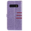Samsung Galaxy S10 Suojakotelo Glitter Punainena Ränder Violetti