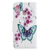 Samsung Galaxy A40 Suojakotelo PU-nahka Motiv Fjärilar och Blommor