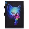 iPad 10.2 Kotelo Aihe Värikäs Kissa Musta