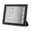 iPad (2/3/4) Smart Vikbart Kotelo PU-nahka Kovamuovi Musta