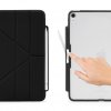 iPad 10.9 Kotelo Origami No3 Pencil Case Musta