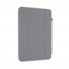 iPad 10.9 Kotelo Origami No3 Pencil Case Tummanharmaa