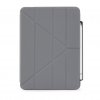 iPad 10.9 Kotelo Origami No3 Pencil Case Tummanharmaa