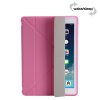 iPad 9.7 Suojakotelo PU-nahka TPU-materiaali-materiaali Origami Stativ Vaaleanpunainen