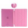iPad 9.7 Suojakotelo PU-nahka TPU-materiaali-materiaali Origami Stativ Vaaleanpunainen