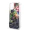 iPhone 11 Kuori Liquid Glitter Flower Pattern Sininen