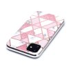 iPhone 11 Kuori Marmori Valkoinen Vaaleanpunainen