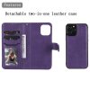 iPhone 12/iPhone 12 Pro Kotelo Irrotettava Kuori KT Leather Series-3 Violetti