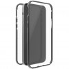 iPhone 12/iPhone 12 Pro Kuori 360° Real Glass Case Musta Läpinäkyvä