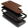 iPhone 12/iPhone 12 Pro Suojakuori Leather Brick Saddle Brown