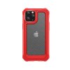 iPhone 12/iPhone 12 Pro Suojakuori Läpinäkyvä Hiilikuiturakenne Punainen
