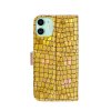 iPhone 12 Mini Suojakotelo Krokotiilikuvio Glitter Kulta