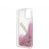 iPhone 12 Mini Kuori Liquid Glitter Vintage Vaaleanpunainen