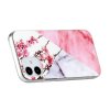 iPhone 12 Mini Suojakuori Marmori Vaaleanpunainen Kukat