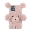 iPhone 13 Mini Kuori Pehmo Teddykarhu Vaaleanpunainen