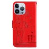 iPhone 13 Pro Kotelo Kukkakuvio Punainen