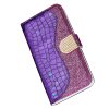 iPhone 13 Pro Max Kotelo Krokotiilikuvio Glitter Violetti