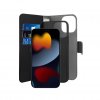 iPhone 13 Pro Max Kotelo Wallet Detachable 2 in 1 Musta