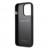 iPhone 13 Pro Kuori Carbon Effect Metal Logo Vertical Stripe Musta