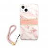 iPhone 13 Kuori Marble Design Stripe Vaaleanpunainen